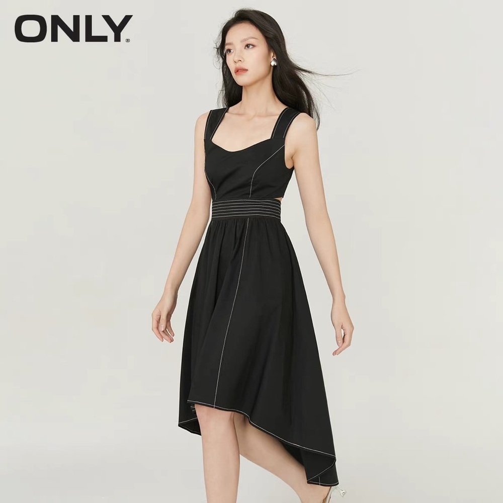 Brand New no tag high-low black dress